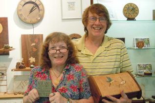 Nick and Annette Hally at Maple Hollow Studio on the Inroads Studio Tour